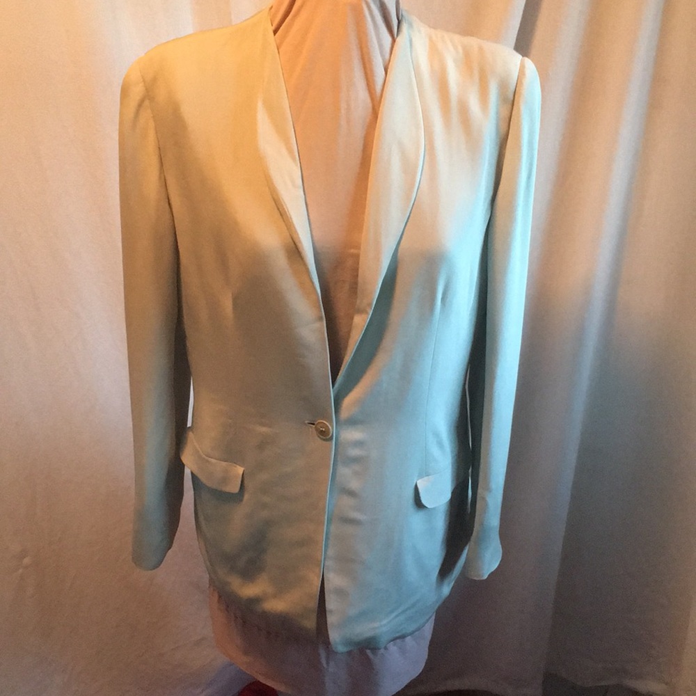Giorgio Armani Collezioni suit jacket in light yellow green